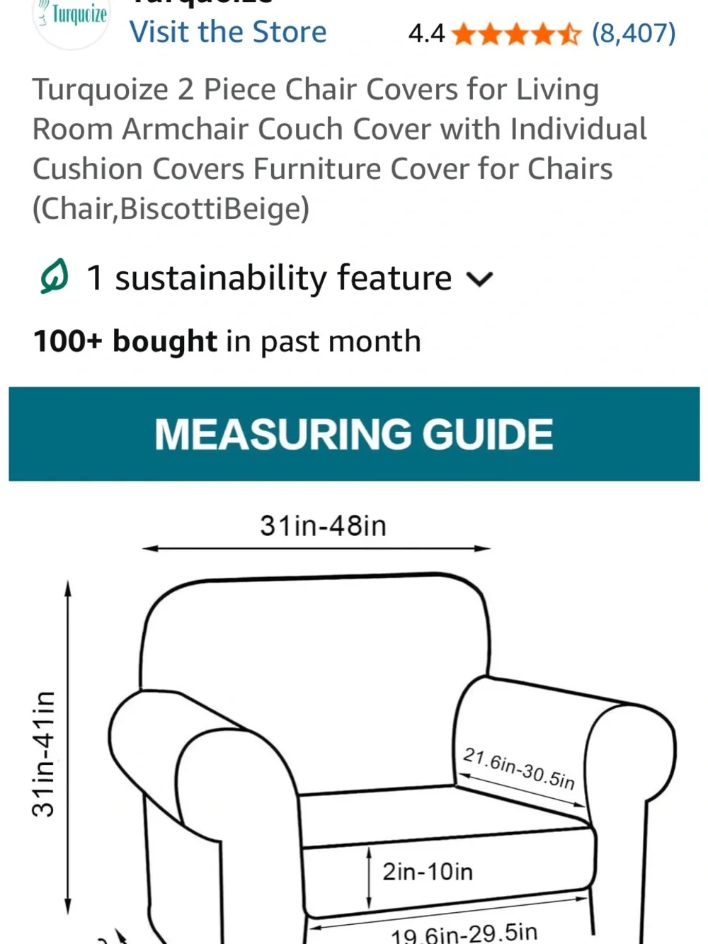 Cream Stretch Furniture Slipcovers - 6 Pieces - Couch and Chair